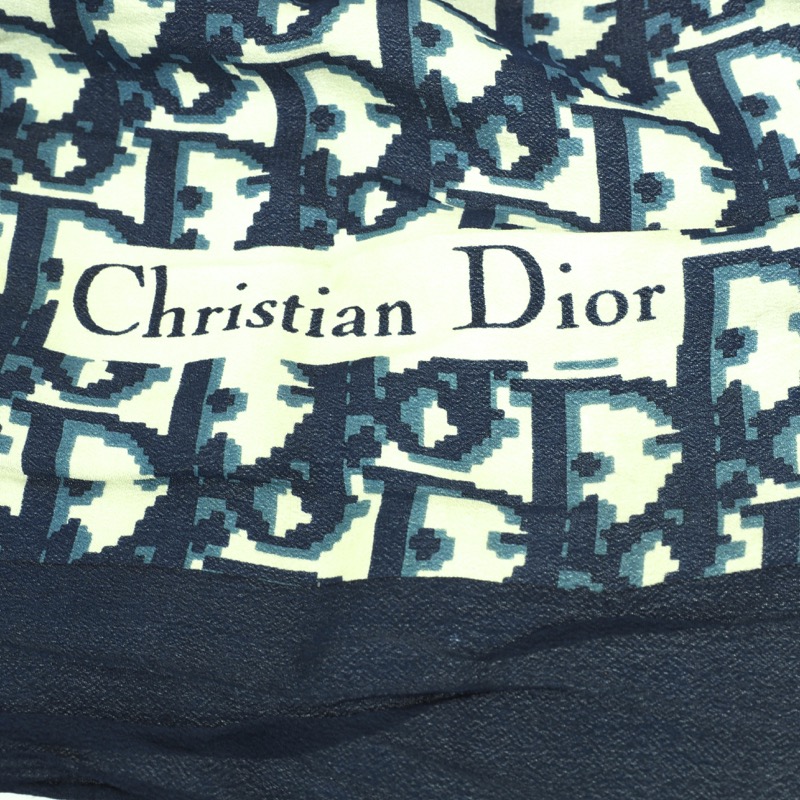 Vintage Christian Dior Monogram Dior Royal Blue Silk L Scarf - Nina ...