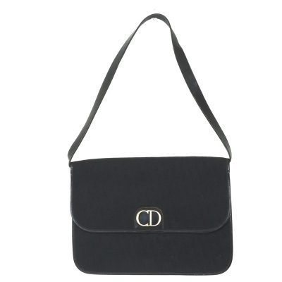 Vintage Christian Dior CD Black Trotter Monogram  Shoulder Bag