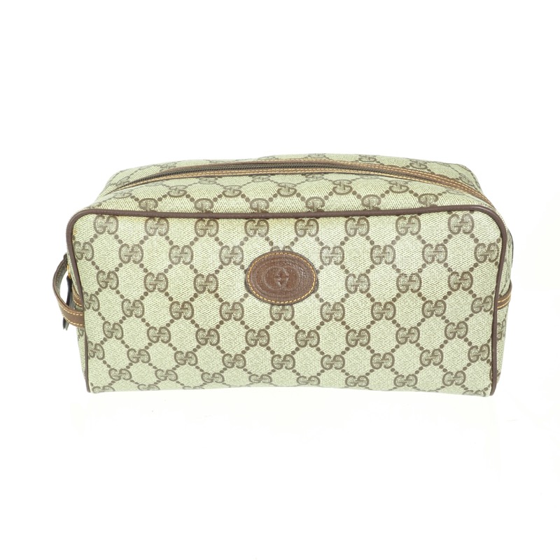 Vintage Gucci Mint GG Excellent Monogram Toilette Bag Clutch Bag