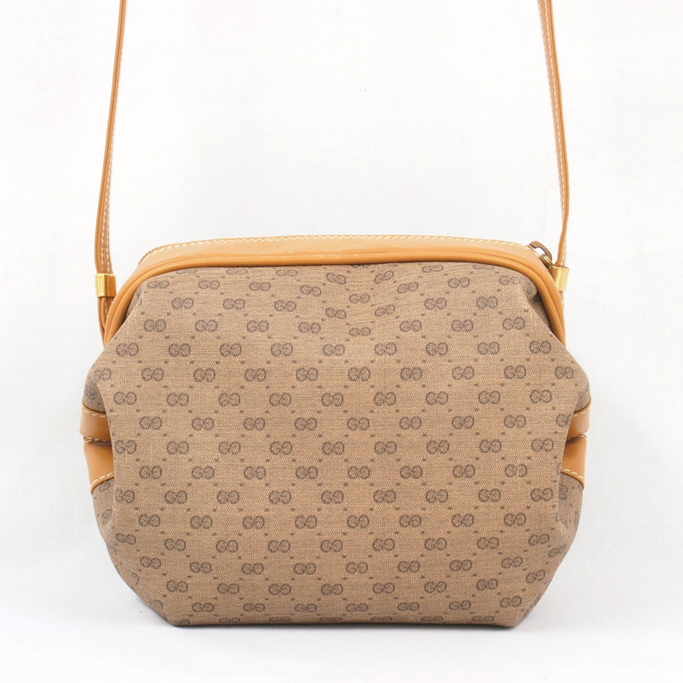 Vintage Gucci Round Monogram Shoulder Bag Excellent Condition RARE ...